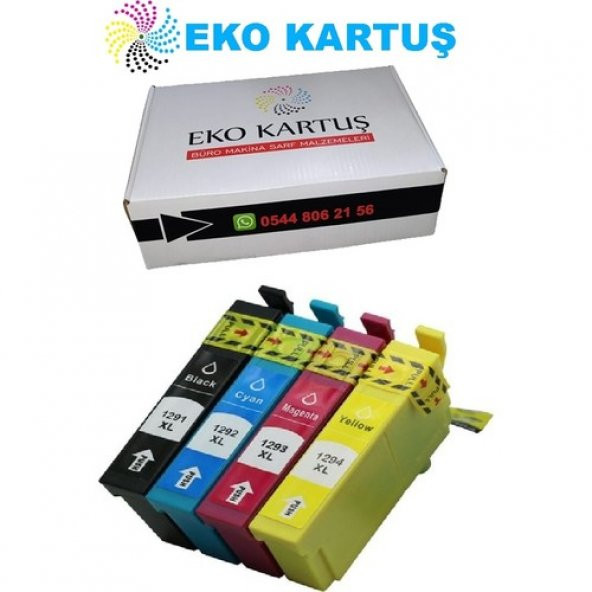 Eko Kartuş Epson Stylus Office BX-925FWD (T1291-T1292-T1293-T1294) Set Muadil Kartuş