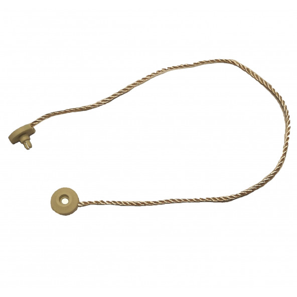 Kilitli Ip-kuş Gözü Etiket Bağlama Ipi Renk KREM Uzunluk 18cm (500 Adet) - Resim 2