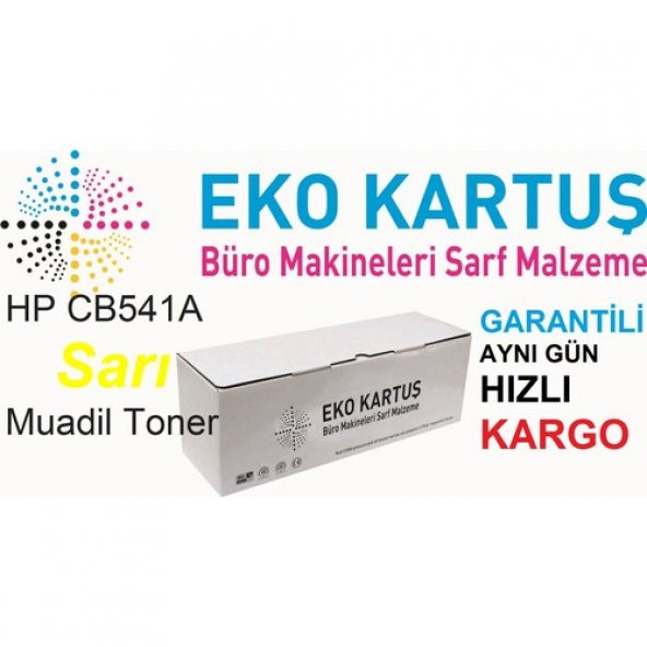 Eko Kartuş Hp CB542A Muadil Toner 1400 Sayfa Sarı - Resim 2