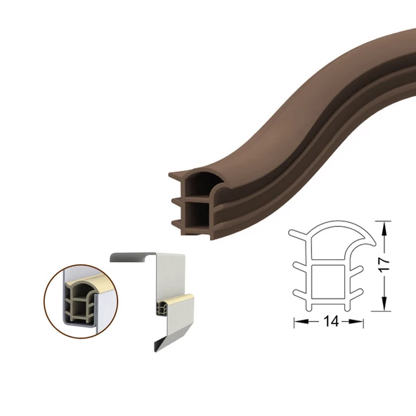 Contacall Çelik Kapı Kasa Fitili  Çelik Kapı Kanat Contası Fitili Çlk-36-Beyaz-6 Metre - Resim 3