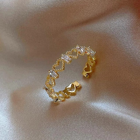 Kalpli Ayarlanabilir Yüzük Gold Renk - 4