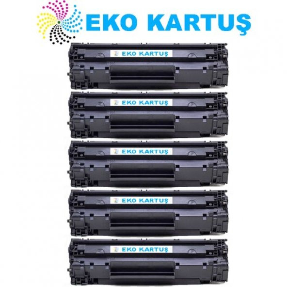 Eko Kartuş Hp CB435 P1102W Ekonomik Avantajlı 5’li Paket Muadil Toner Muadil Toner