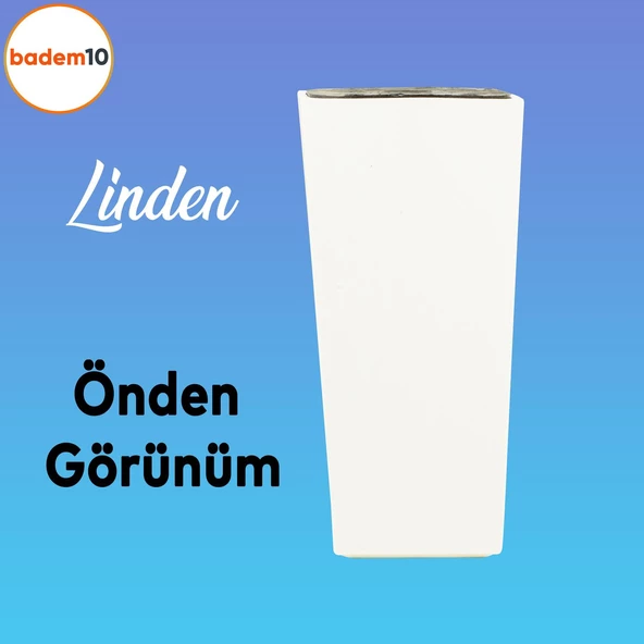 Linden Lüks Mobilya Kanepe Sehpa Tv Ünitesi Koltuk Ayağı 12 Cm Beyaz Köşeli Baza Ayakları - 5