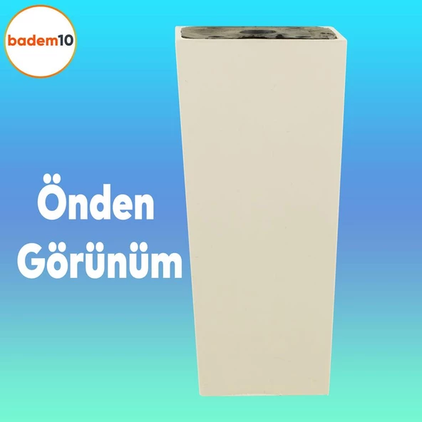 Linden Lüks Mobilya Kanepe Sehpa Tv Ünitesi Koltuk Ayağı 12 Cm Krem Köşeli Baza Ayakları - Resim 5