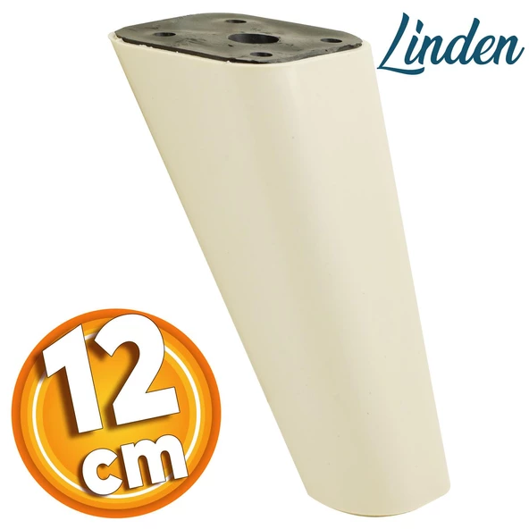 Linden Lüks Mobilya Kanepe Sehpa Tv Ünitesi Koltuk Ayağı 12 Cm Krem Oval Baza Ayakları