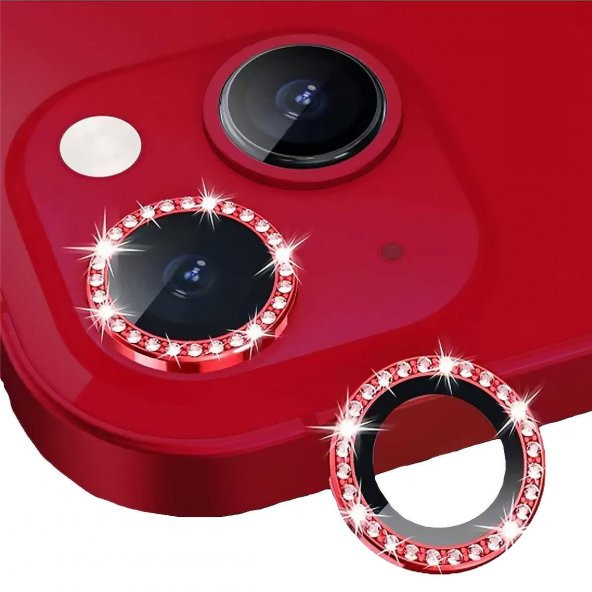 BİNANO IPHONE 14/14 PLUS TAŞLI KIRMIZI KAMERA KORU ürün görseli