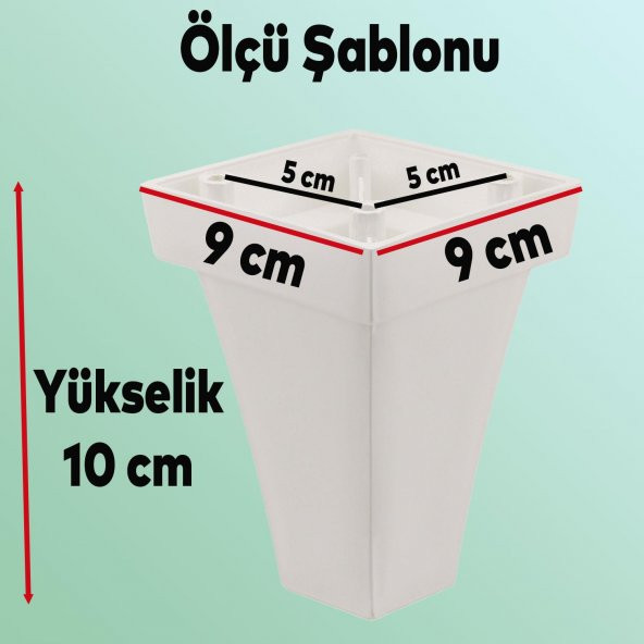 Lüks Mobilya Kanepe Sehpa TV Ünitesi Koltuk Ayağı 10 cm Beyaz Baza Ayak - Resim 2