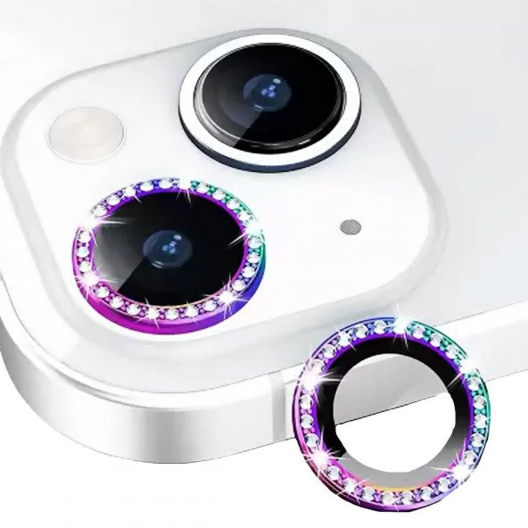 BİNANO IPHONE 14/14 PLUS TAŞLI GÖKKUŞAĞI KAMERA KO ürün görseli