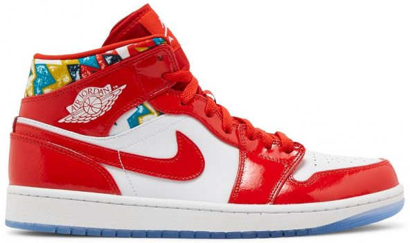 Nike Jordan 1 Mıd Se Erkek basketbol ayakkabısı -kırmızı -DC7294600 E-298