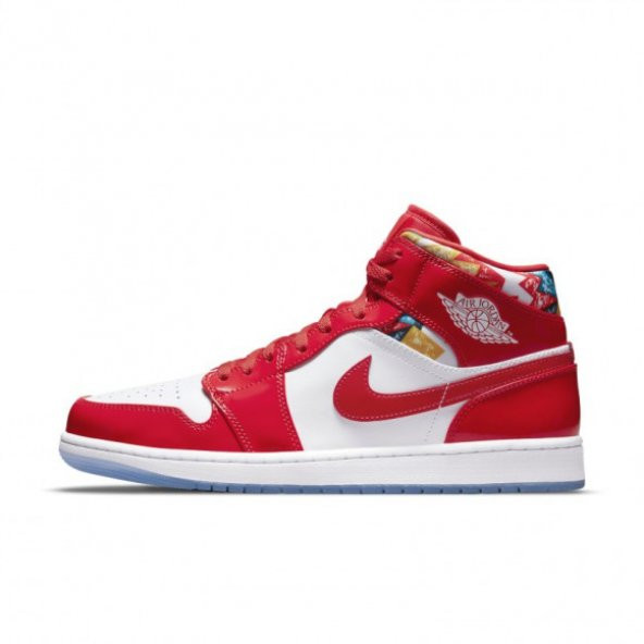 Nike Jordan 1 Mıd Se Erkek basketbol ayakkabısı -kırmızı -DC7294600 E-298 - 3