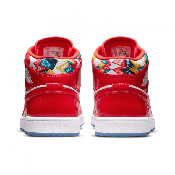 Nike Jordan 1 Mıd Se Erkek basketbol ayakkabısı -kırmızı -DC7294600 E-298 - 4