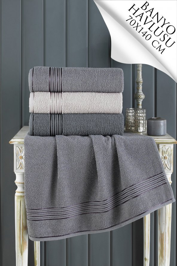 Alia Soft 70x140 cm 3'Lü Banyo Havlusu Seti