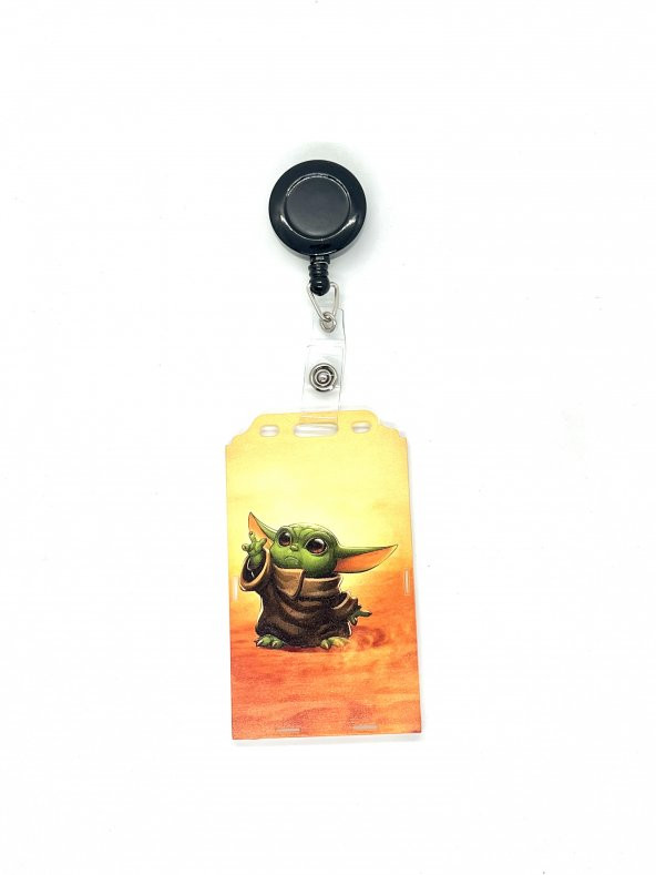 Sağlıkçı Shopping Star Wars Yoda Temalı Dikey Kart Kabı Kart Koruyucu