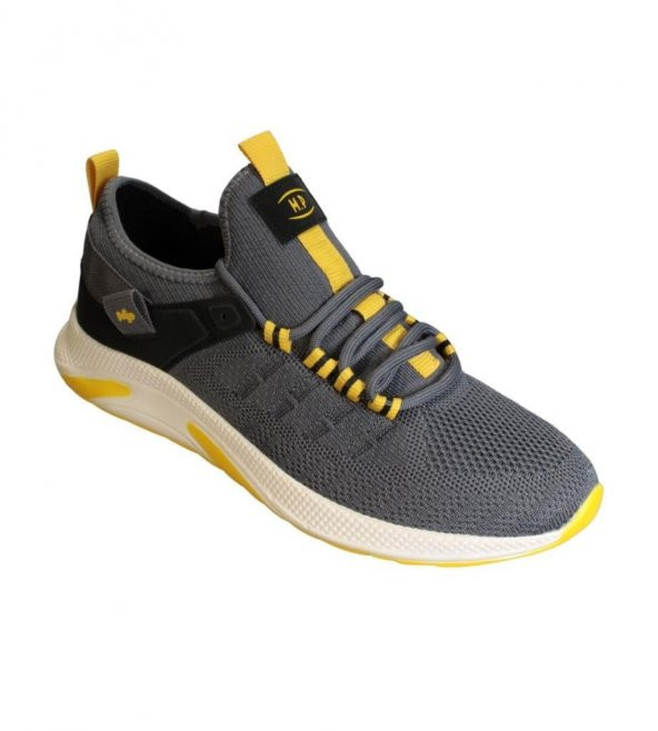 M.P Erkek Gri Sarı Sneaker Comfolite Taban Örgü Spor Yürüyüş Ayakkabısı