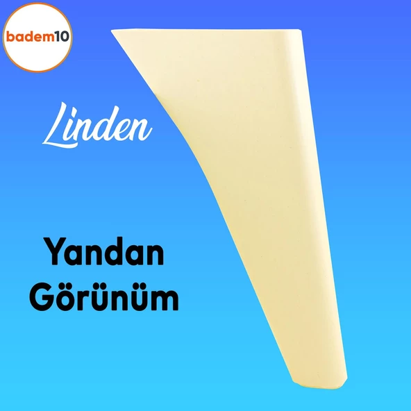 Linden Lüks Mobilya Kanepe Tv Ünitesi Koltuk Ayağı 20 Cm Krem Konsol Ayakları - 7