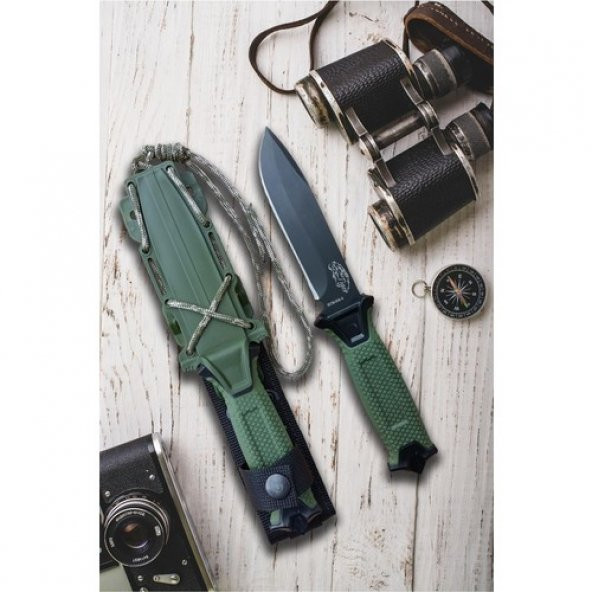 Tekinhediyelik Outdoor Çakı Bıçak Aksesuar Kamp Malzemesi Gerber Tiger Tactical Bıçak Kılıflı - 2