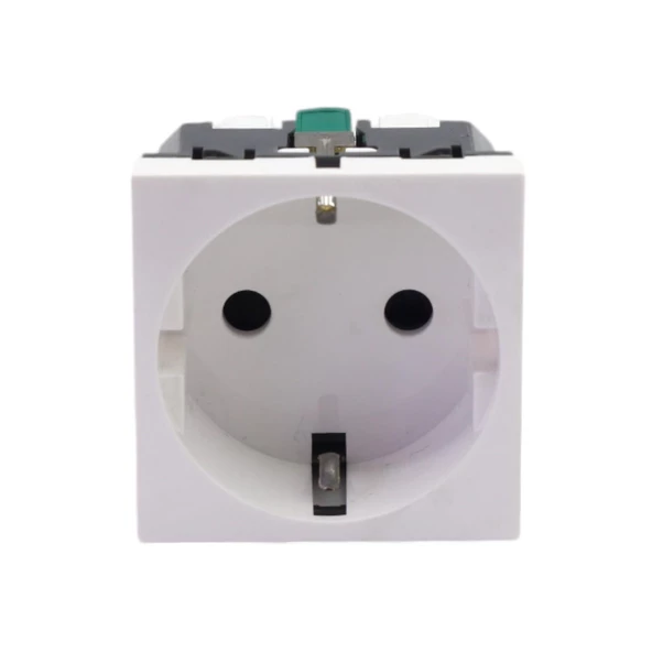 ŞEBEKE PRİZİ 45X45 TEKLİ SİSTEM ARMADA WHITE