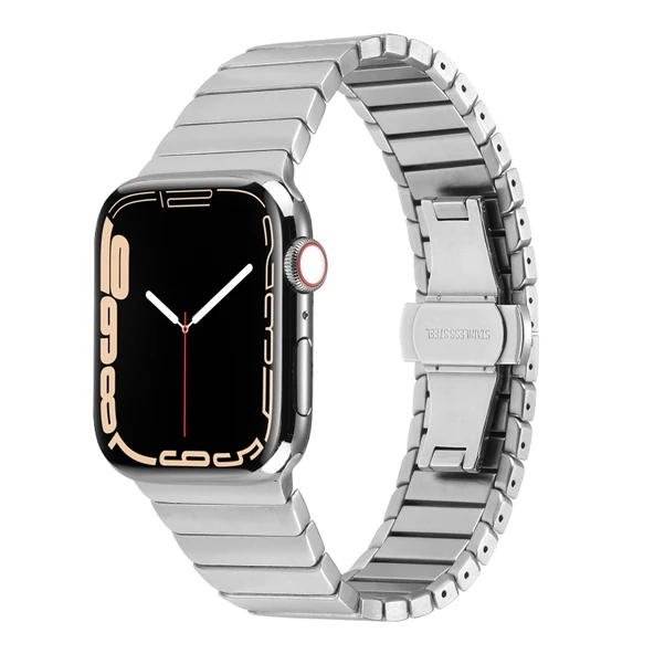​​​Apple Watch 42mm Kordon KRD-79 Metal Strap Kayış - Resim 3