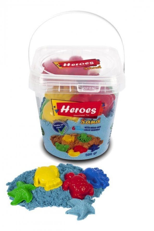 Kovalı Kalıplı Kinetik Kum Mavi 500 gr