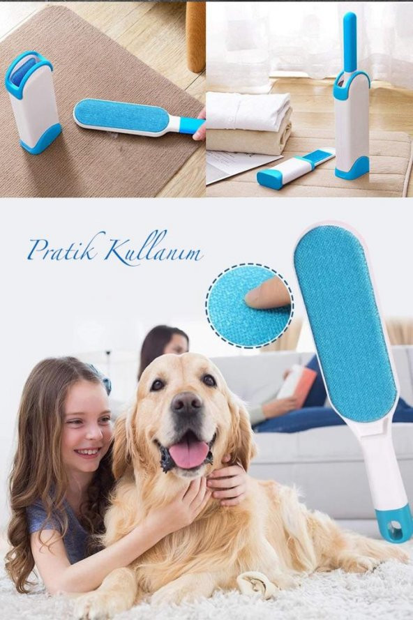 Tüy Kıl Toplayıcı Tarak Toplama Tarağı Kedi Köpek Fırçası Toz Temizleyici Ev Araç Koltuğu - 2