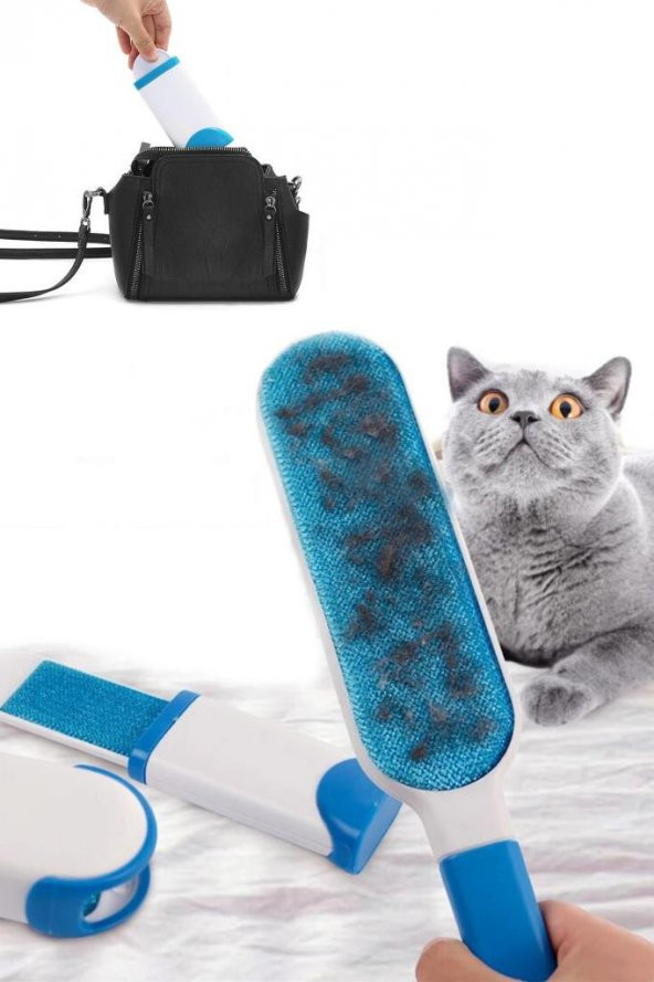 Tüy Kıl Toplayıcı Tarak Toplama Tarağı Kedi Köpek Fırçası Toz Temizleyici Ev Araç Koltuğu - 4