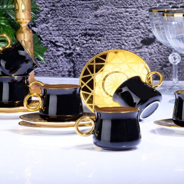 Kosova Serena 6lı Fincan Takımı 90 cc İST-124SİYAH