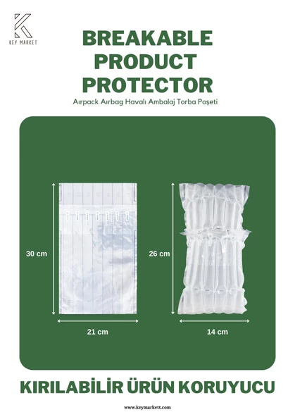20 Adet-Paket 21x30 cm Airpack Ambalaj Torbası Airbag Havalı Poşet Dayanıklı Paketleme - 5