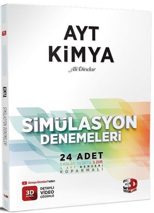 AYT Kimya Simülasyon 24 Deneme 3D Yayınları