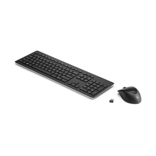 HP 950mk Şarj Edilebilir Kablosuz Klavye Mouse Set Siyah 3M165AA