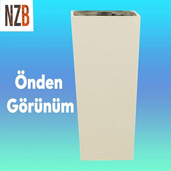 Lüks Mobilya Kanepe Sehpa TV Ünitesi Koltuk Ayağı 12 cm Krem Köşeli Baza Ayak - Resim 4