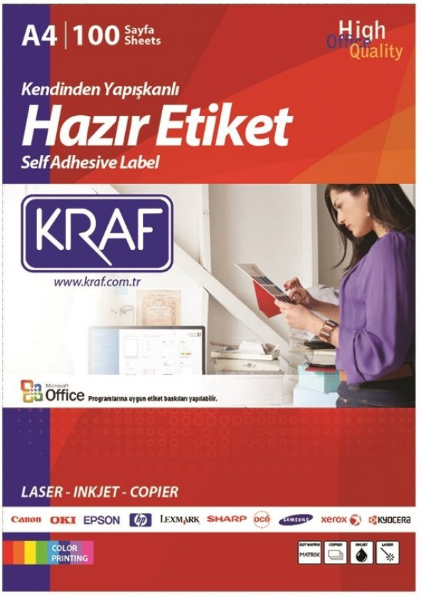 KRAF LASER ETIKET KF-2021 63.5 X 38.1 MM