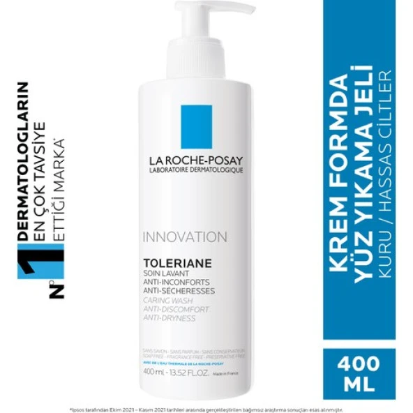 La Roche-Posay Toleriane Caring Krem Temizleyici Kuru/Hassas Ciltler 400Ml