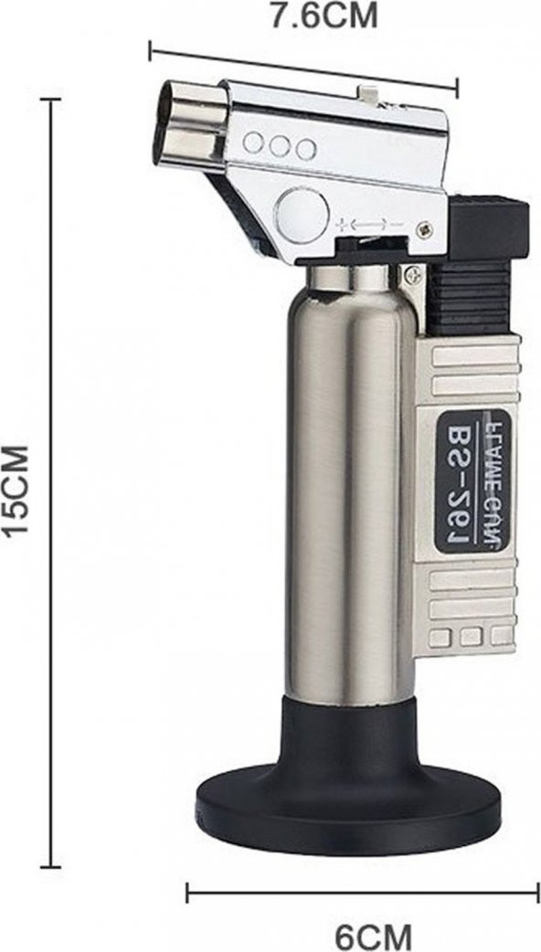Çeliktorch Bs-261 Jet Pürmüz Çakmak Mavi Alev Mangal Kamp Çakmağı  Nargile Çakmağı Nargile Pürmüz - 3