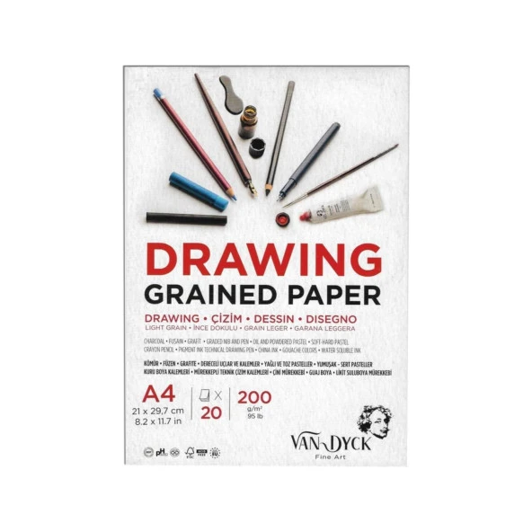 VAN DYCK ÇİZİM BLOK DRAWING A4 200 GR 20 YP