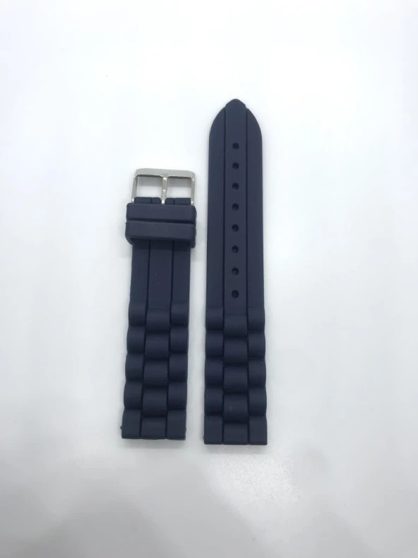 18MM LACİVERT SİLİKON SAAT KORDONU