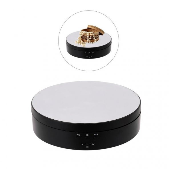 Ürün Çekimi ve Vitrin için 360° Dönen Aynalı Sunum Standı 6 KG - 2