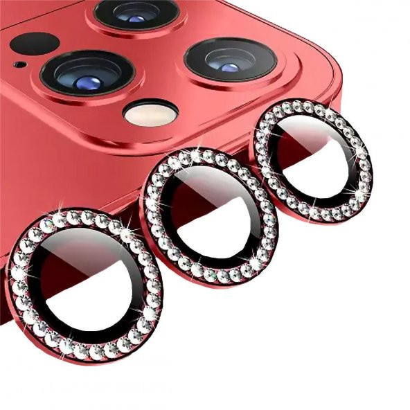 BİNANO IPHONE 14 PRO/14 PRO MAX TAŞLI KIRMIZI KAME ürün görseli