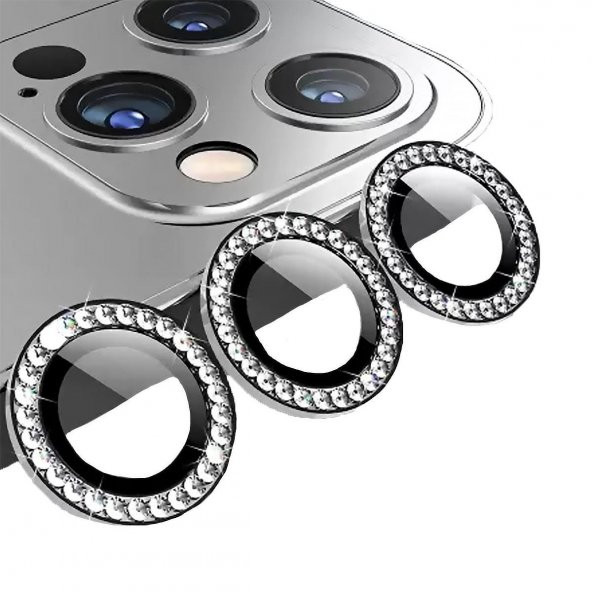 BİNANO IPHONE 14 PRO/14 PRO MAX TAŞLI SİYAH KAMERA ürün görseli