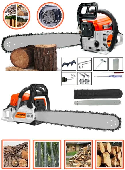 Eisenn TURBO X-9400 Ağaç Motoru Benzinli Testere Odun Kesme Hızar Bıçkı Makinası - Resim 2