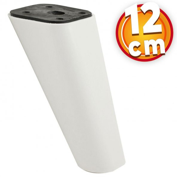 Lüks Mobilya Kanepe Sehpa TV Ünitesi Koltuk Ayağı 12 cm Beyaz Oval Baza Ayak