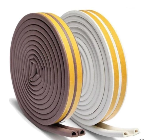 Contacall Bondit Çift Sarım Kauçuk Kapı ve Pencere Izolasyon Bandı Fitili 14 Metre Siyah - 3