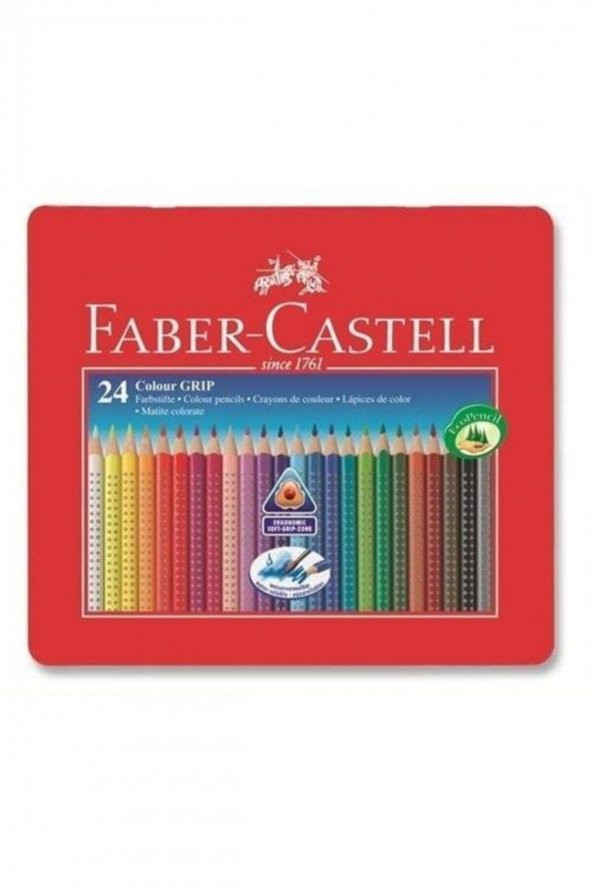 Faber-castell Grip Boya Kalemi 24 Renk Metal Kutu 2001
