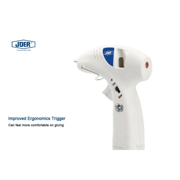 JOER 10W 7mm Seyyar Pilli Sıcak Tutkal Tabanca Damla Önleyici Uç - 4