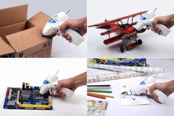 JOER 10W 7mm Seyyar Pilli Sıcak Tutkal Tabanca Damla Önleyici Uç - 11