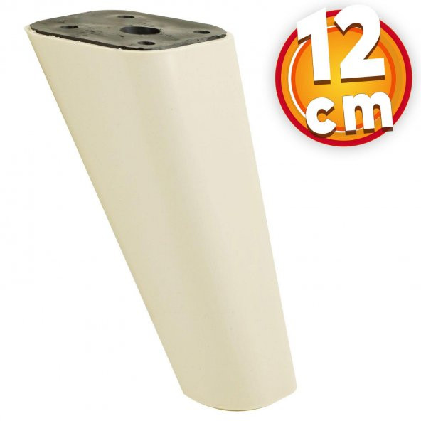 Lüks Mobilya Kanepe Sehpa TV Ünitesi Koltuk Ayağı 12 cm Krem Oval Baza Ayak ürün görseli