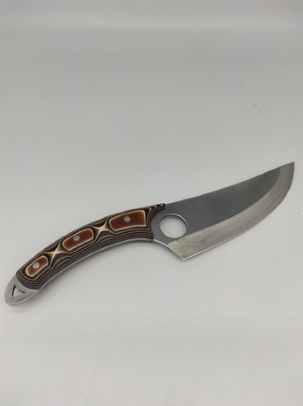 Yatağan Delikli Şef Bıçağı Paslanmaz Çelik İsim Yazdırılabilir Deri Kılıf Hediyeli Kama Avcı Bıçağı