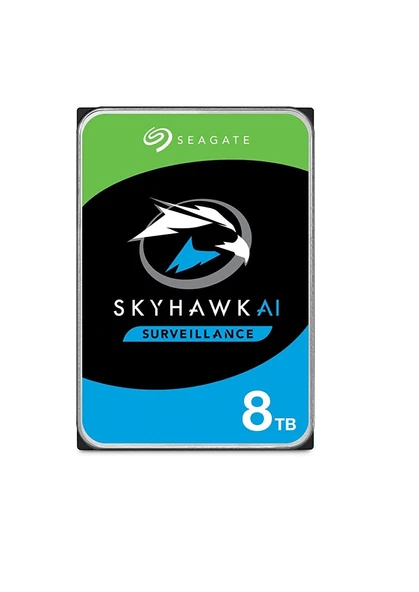 Seagate ST8000VE001 8TB Seagate SKYHAWK 3.5 AI SATA3 7200RPM 256MB 7/24 Güvenlik Diski Yeni Üretim