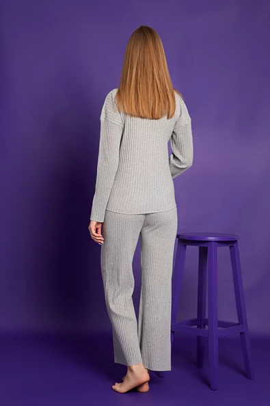 Nisanca Mevsimlik Uzun Kollu Pamuklu Kadın Pijama Takımı - 4