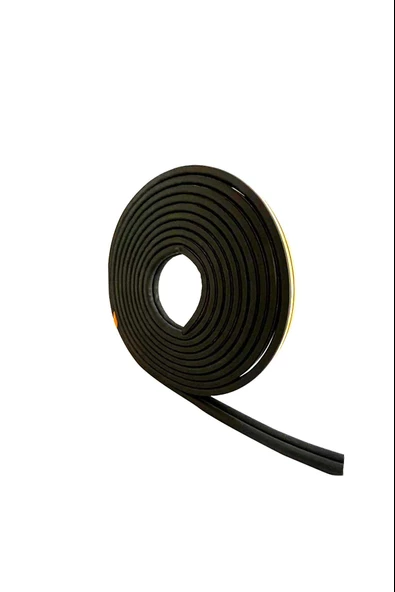 Contacall Bondit Çift Sarım Kauçuk Kapı ve Pencere İzolasyon Bandı Fitili 2 Metre Siyah ürün görseli 1