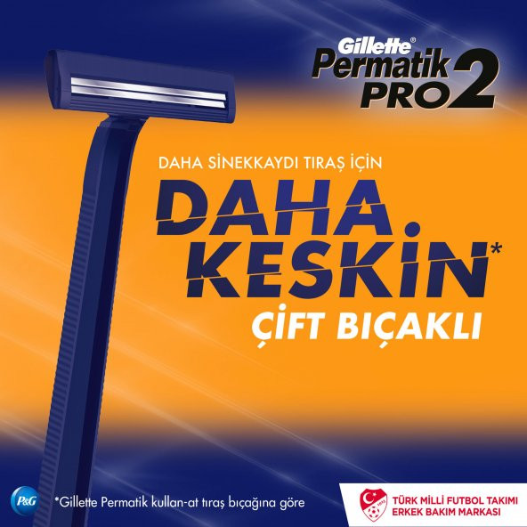 Gillette Permatik Pro2 Kullan At Tıraş Bıçağı 10x2 20 Adet - 2